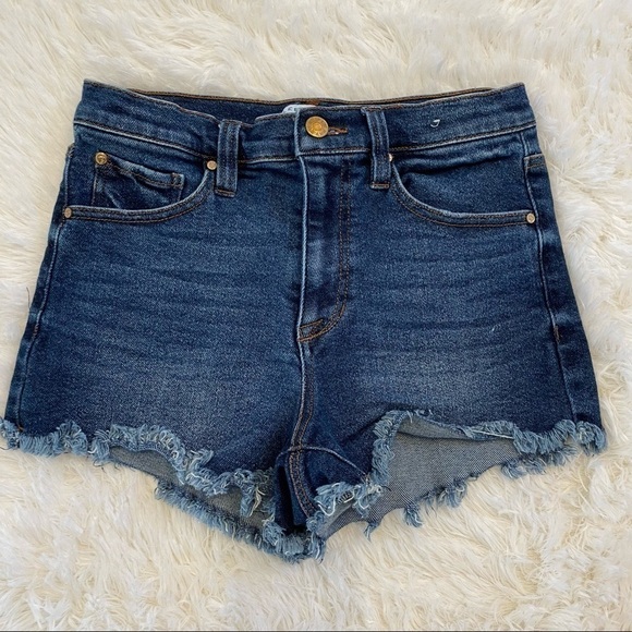 CELEBRITY Pink High Waist Denim Cutoff Jean Shorts size 5 / 27 - Picture 1 of 3